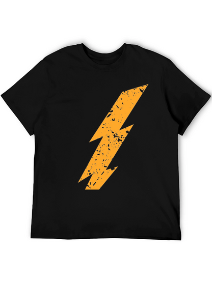 Lightning Bolt Graphic T-Shirt - Black