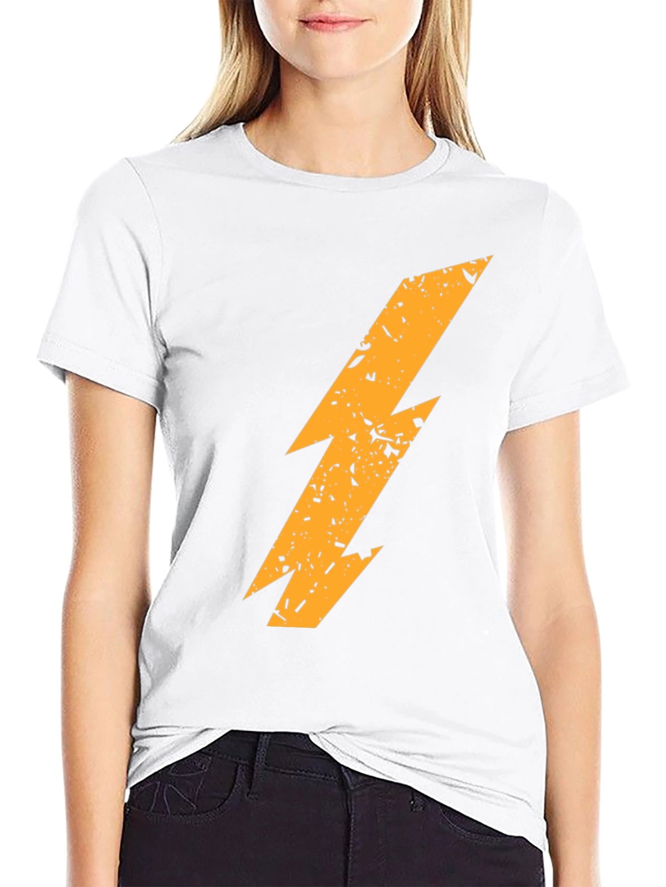 Lightning Bolt Graphic T-Shirt - Black