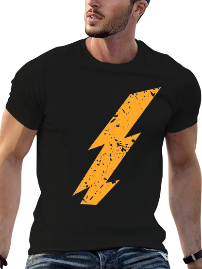 Lightning Bolt Graphic T-Shirt - Black