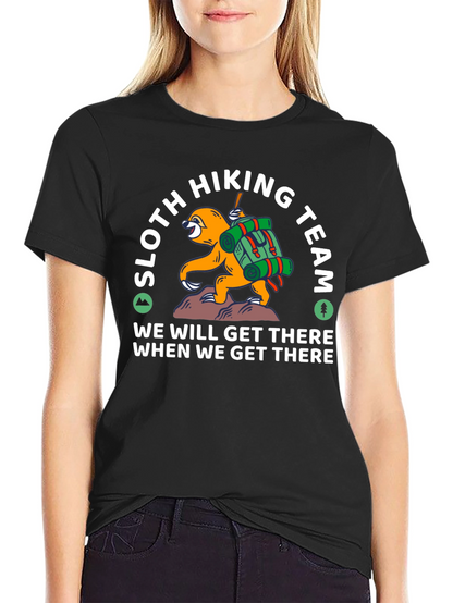 Sloth Hiking Team T-Shirt - Funny Adventure Tee