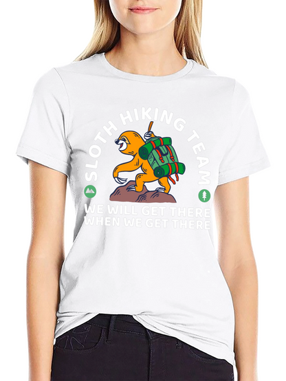 Sloth Hiking Team T-Shirt - Funny Adventure Tee