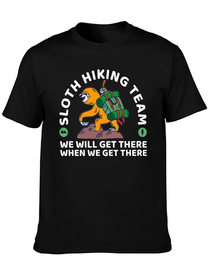 Sloth Hiking Team T-Shirt - Funny Adventure Tee