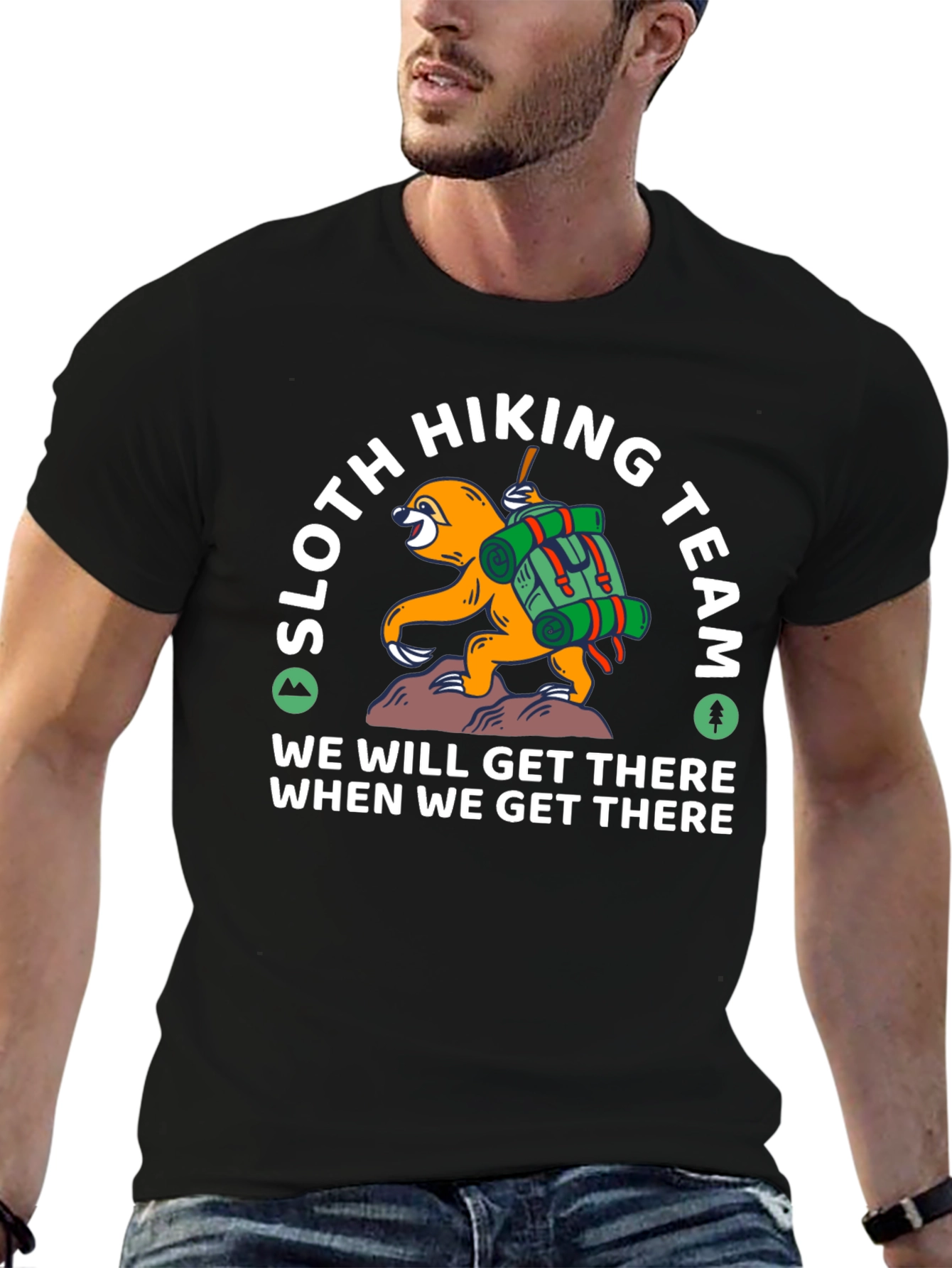 Sloth Hiking Team T-Shirt - Funny Adventure Tee