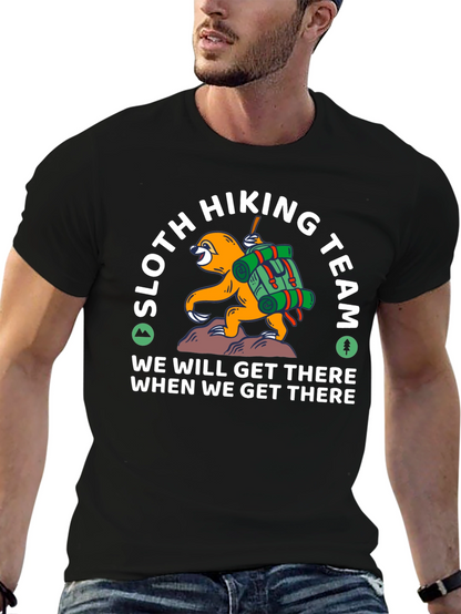 Sloth Hiking Team T-Shirt - Funny Adventure Tee