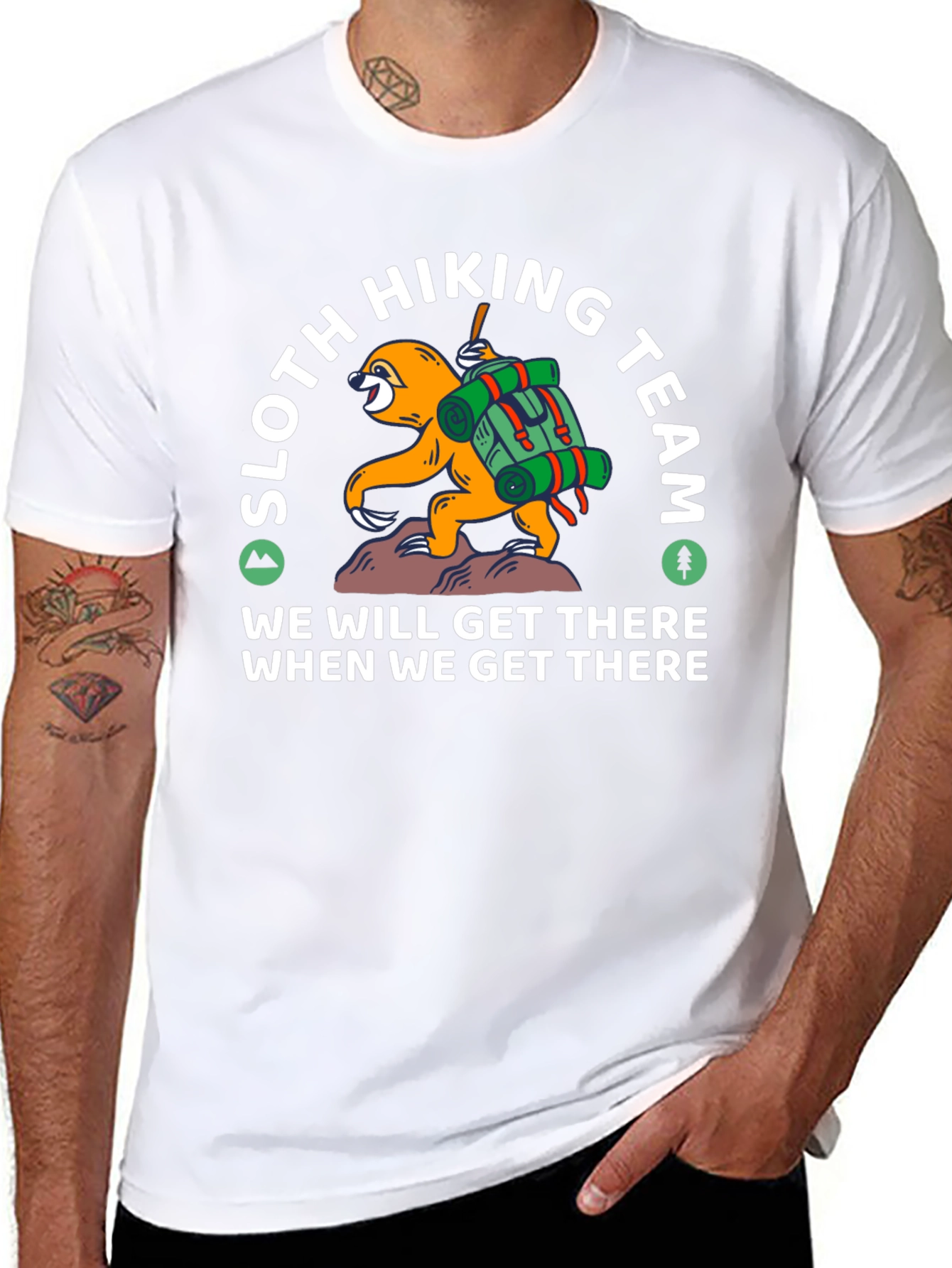 Sloth Hiking Team T-Shirt - Funny Adventure Tee