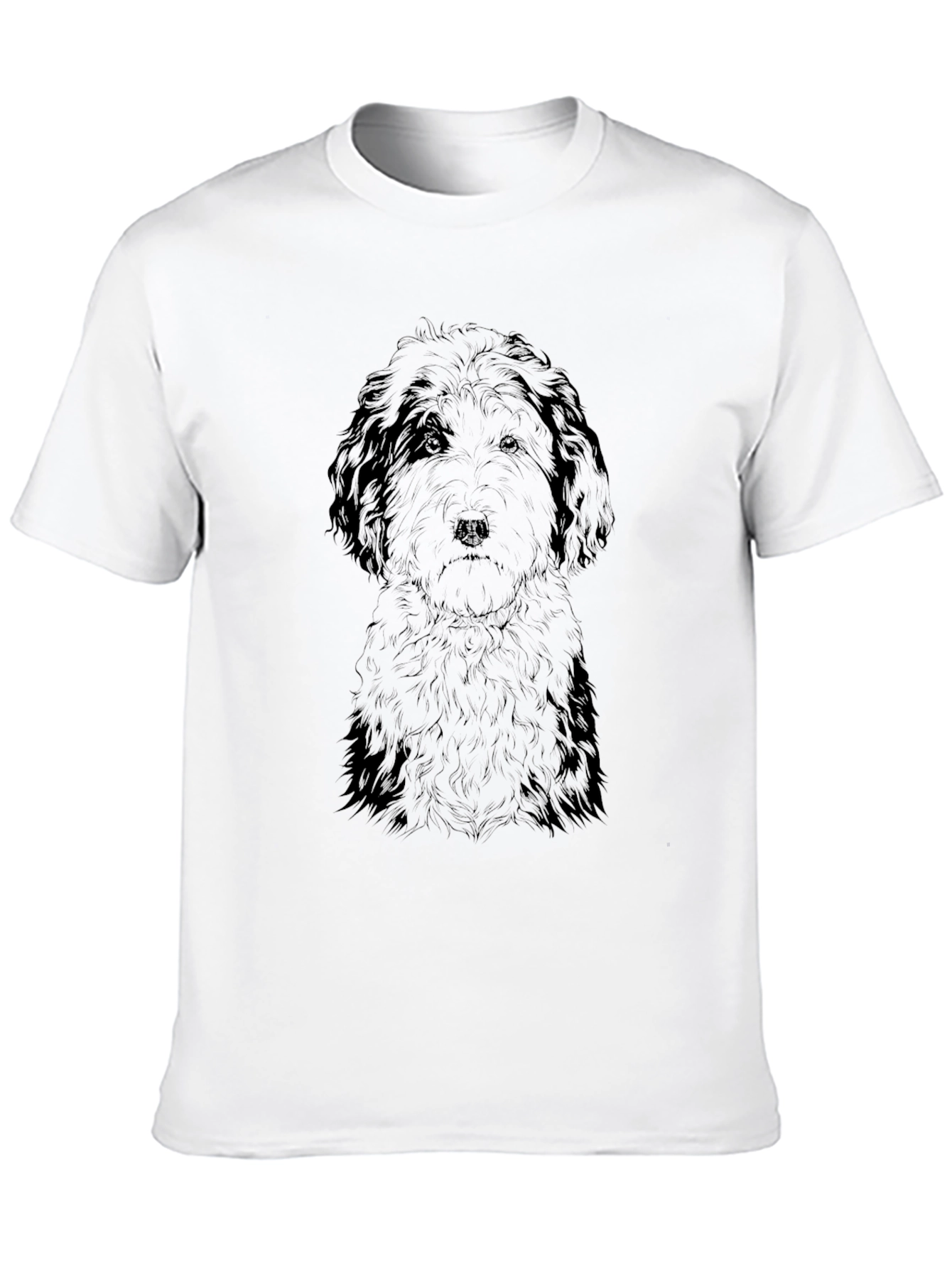 Dog Sketch Black T-Shirt