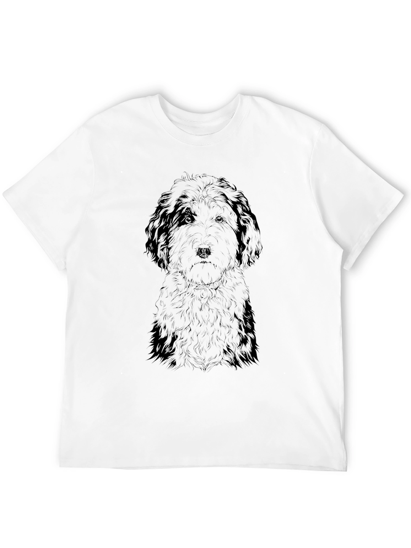 Dog Sketch Black T-Shirt