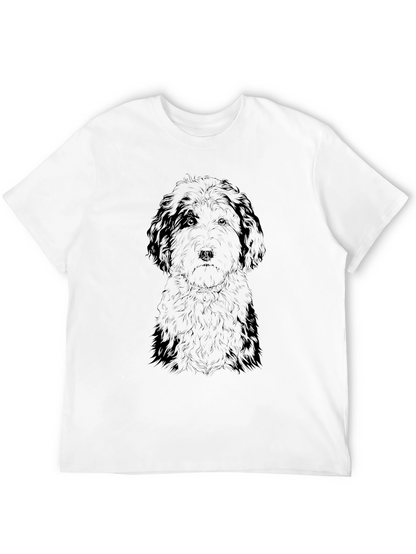 Dog Sketch Black T-Shirt