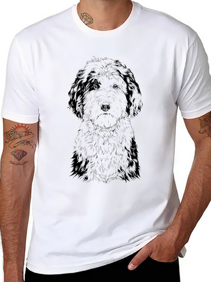 Dog Sketch Black T-Shirt