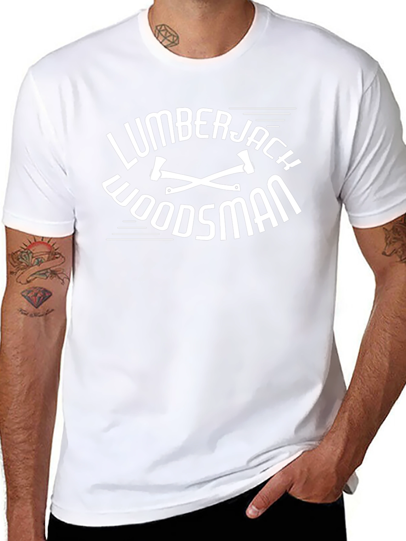 Lumberjack Woodsman Black T-Shirt