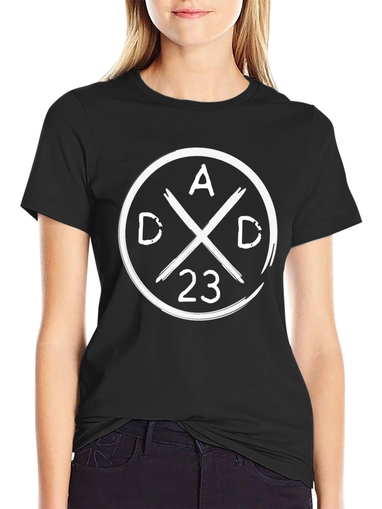 Dad 23 Graphic Tee - Black Cotton T-Shirt