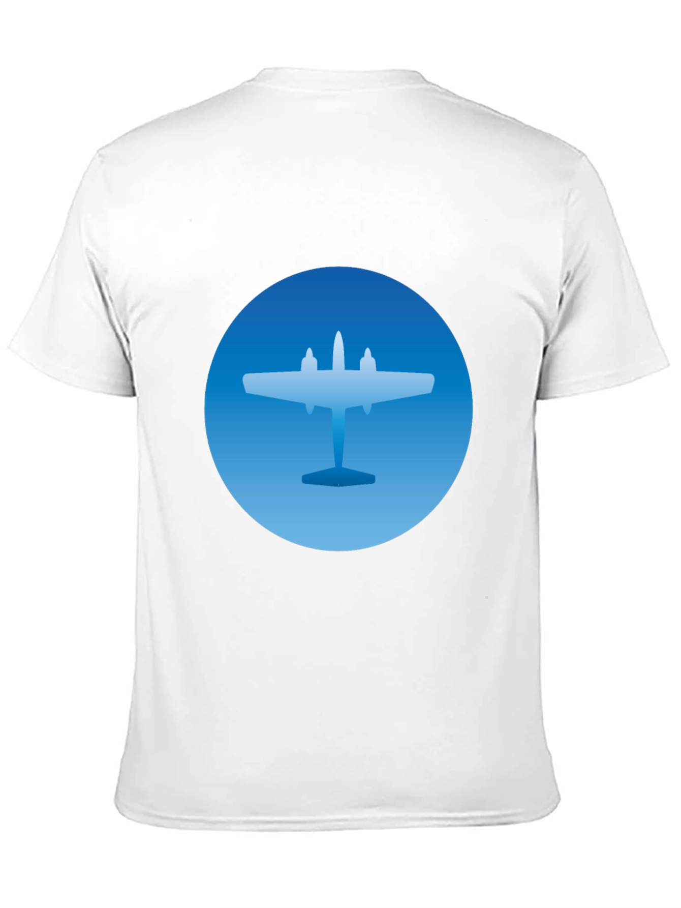 Airplane Graphic T-Shirt - Stylish Blue & Black Tee