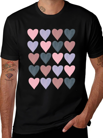 Heart Pattern T-Shirt - Stylish Casual Wear