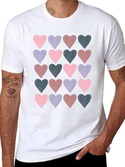 Heart Pattern T-Shirt - Stylish Casual Wear