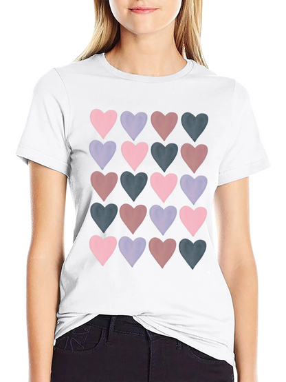 Heart Pattern T-Shirt - Stylish Casual Wear