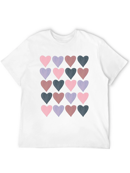 Heart Pattern T-Shirt - Stylish Casual Wear