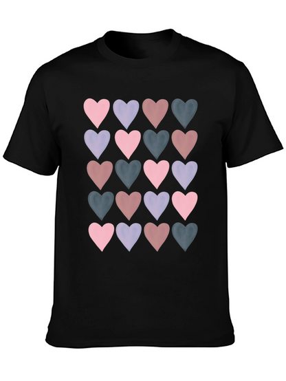 Heart Pattern T-Shirt - Stylish Casual Wear