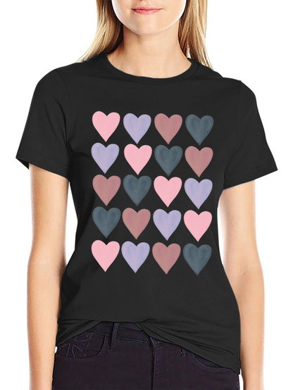 Heart Pattern T-Shirt - Stylish Casual Wear