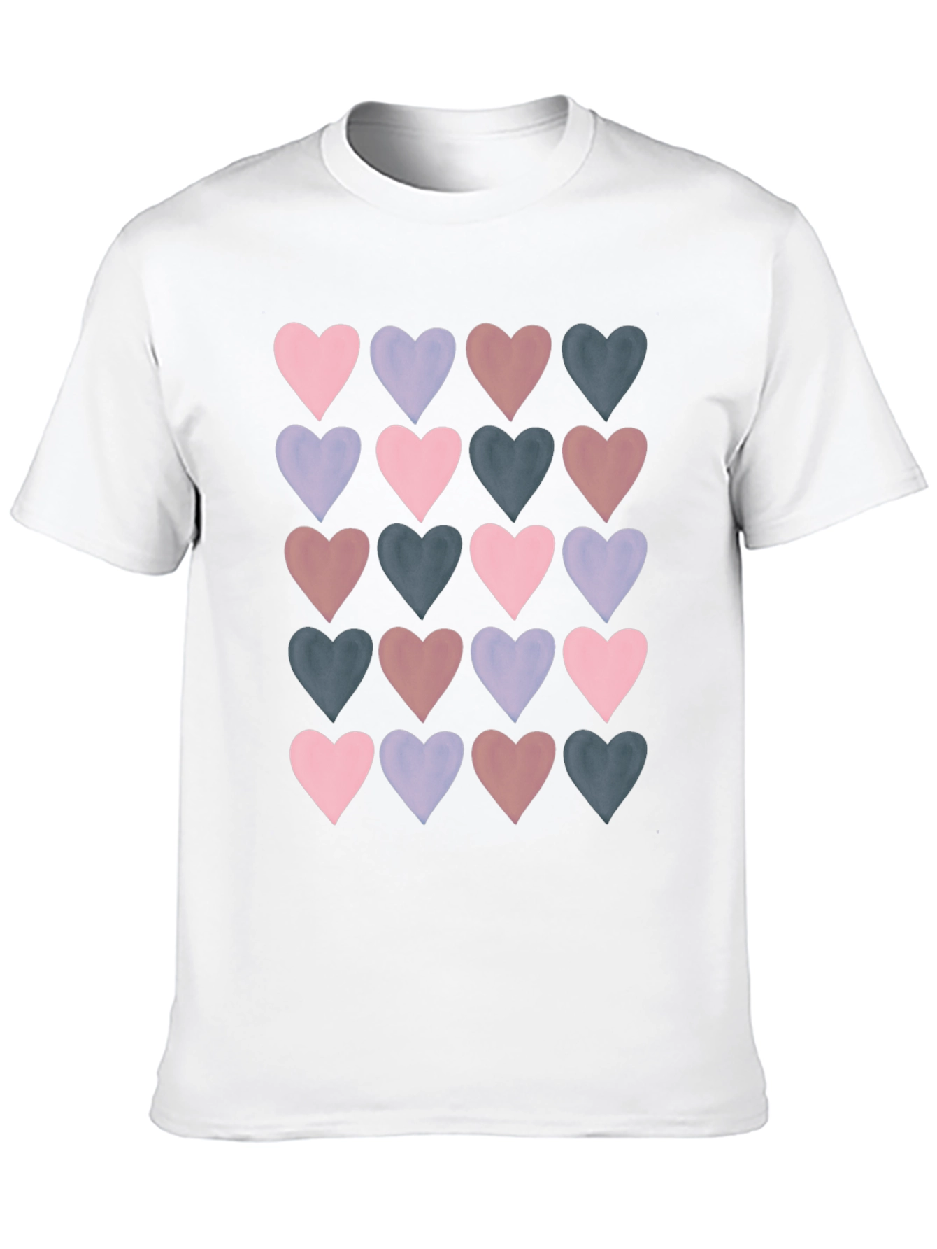 Heart Pattern T-Shirt - Stylish Casual Wear