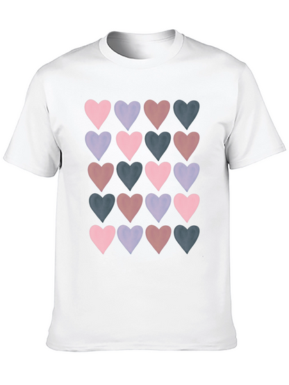 Heart Pattern T-Shirt - Stylish Casual Wear