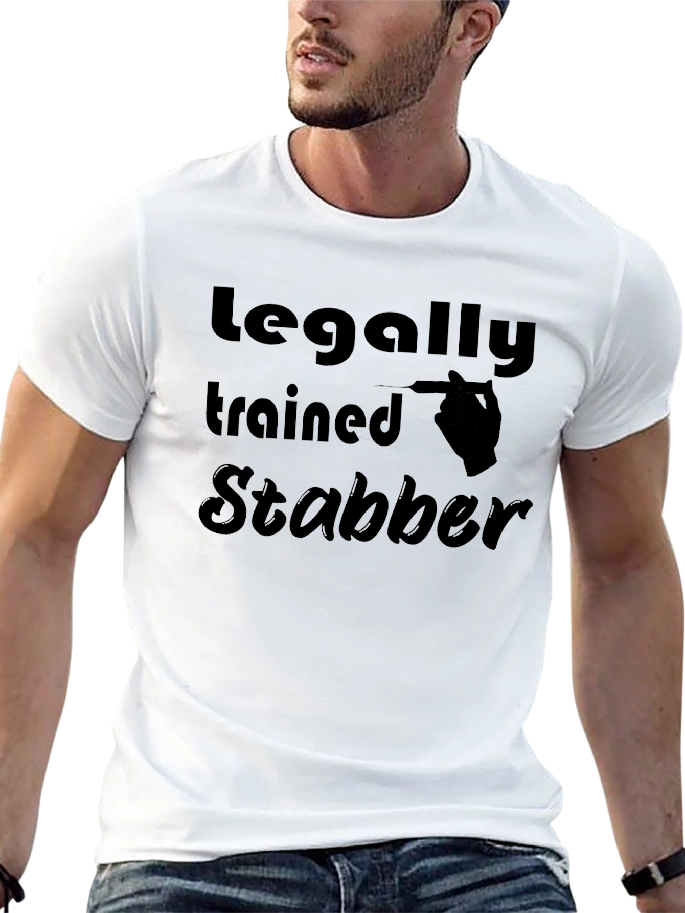 Legally Trained Stabber Graphic T-Shirt