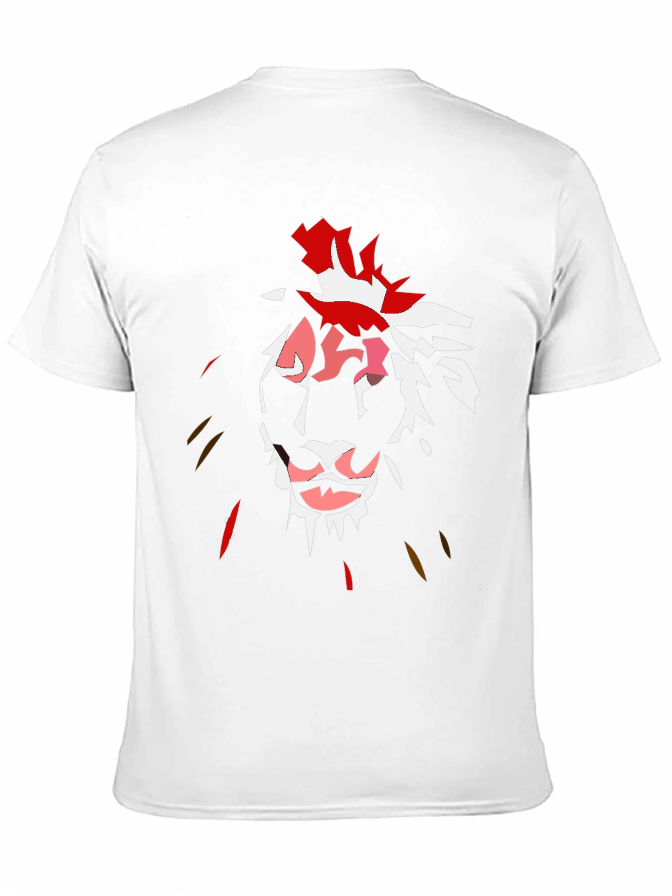 Abstract Lion Graphic Black T-Shirt