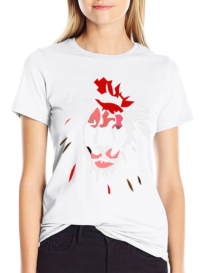Abstract Lion Graphic Black T-Shirt