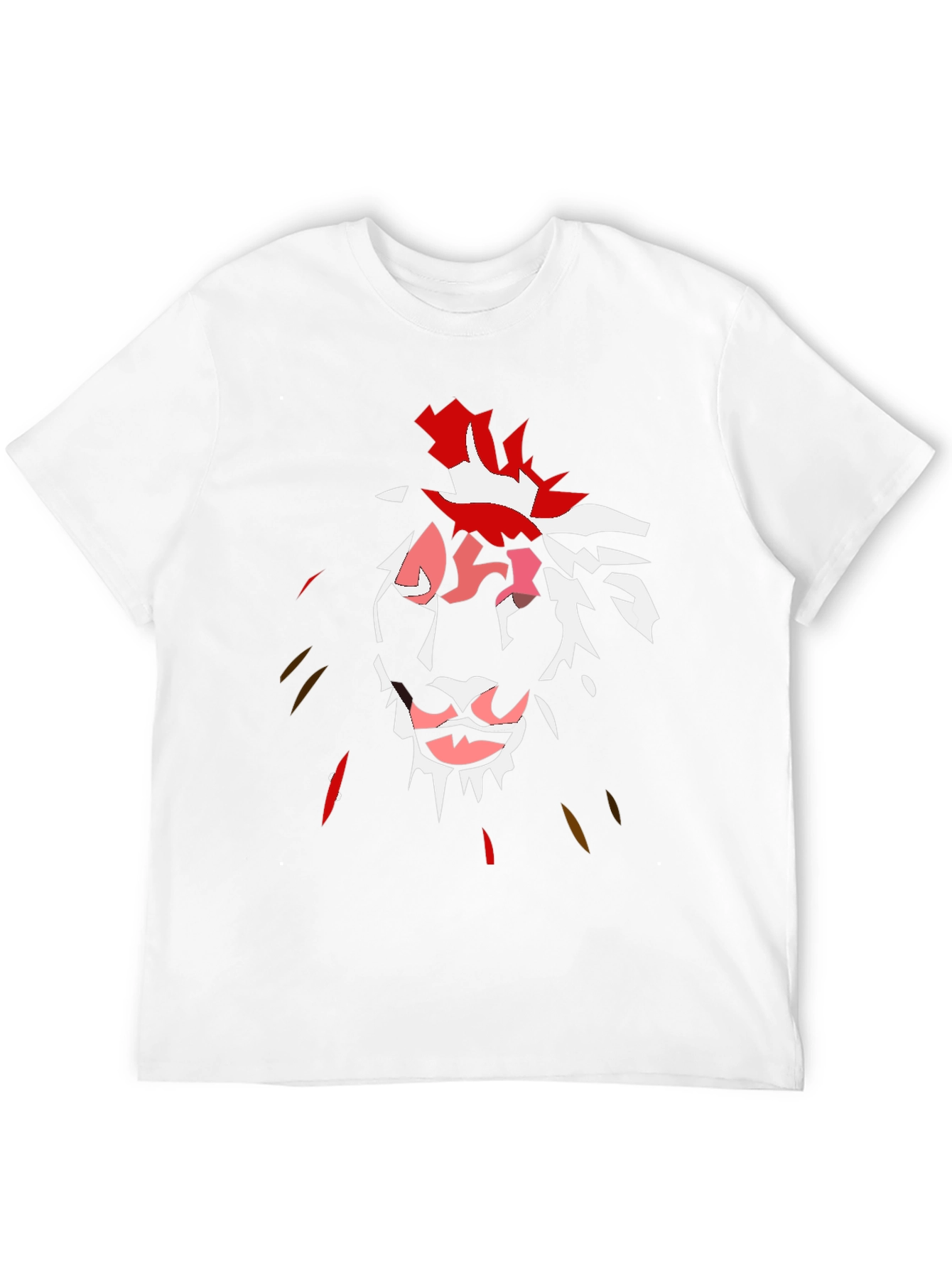 Abstract Lion Graphic Black T-Shirt