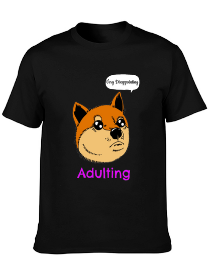 Adulting Disappointment Doge Meme Graphic T-Shirt