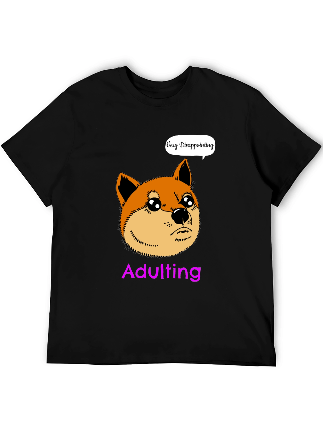 Adulting Disappointment Doge Meme Graphic T-Shirt