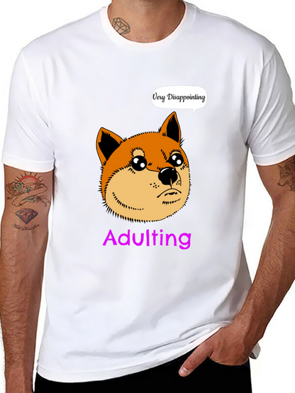 Adulting Disappointment Doge Meme Graphic T-Shirt