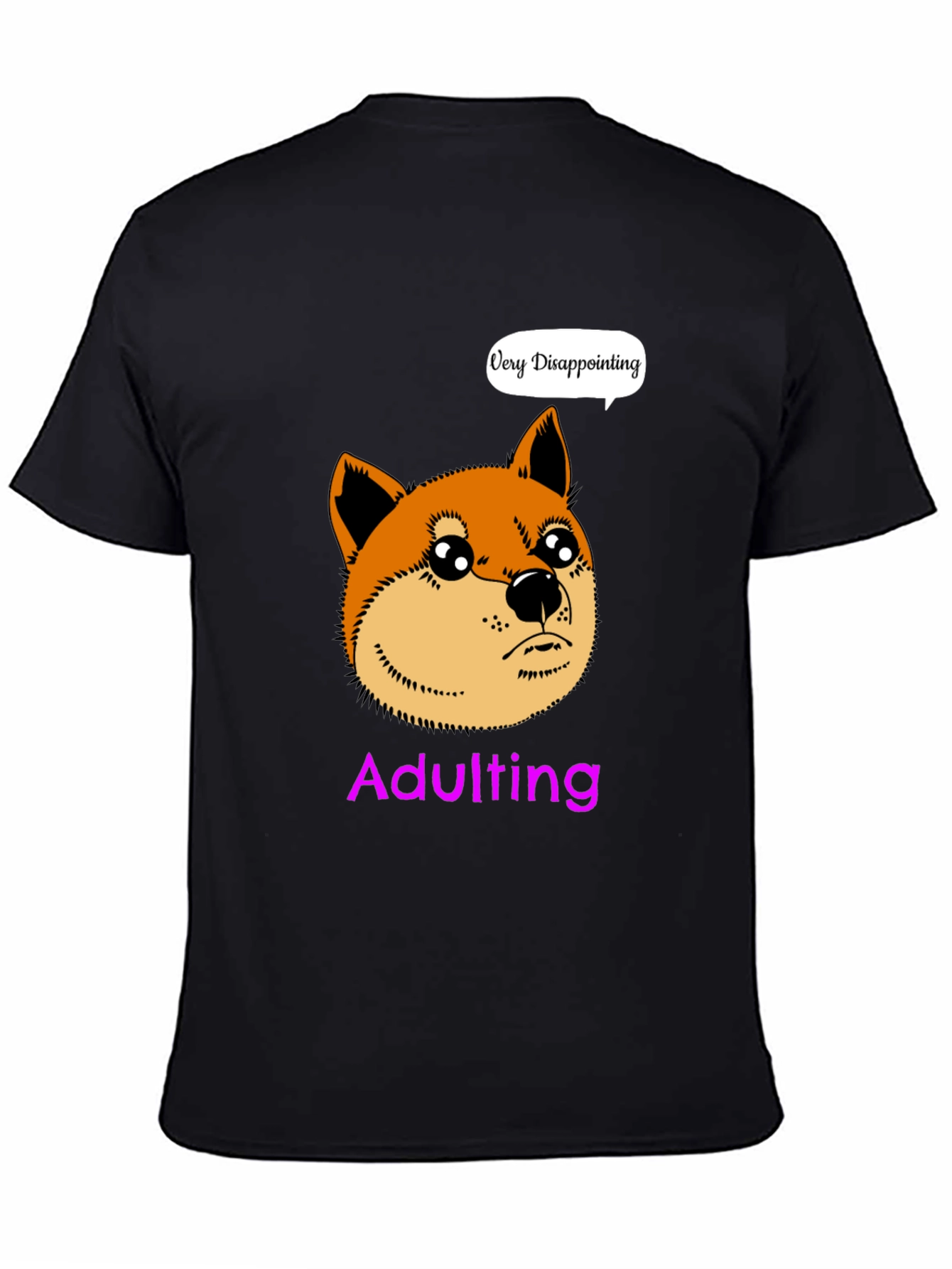 Adulting Disappointment Doge Meme Graphic T-Shirt