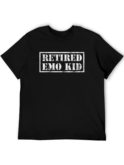 Retired Emo Kid Black Graphic T-Shirt