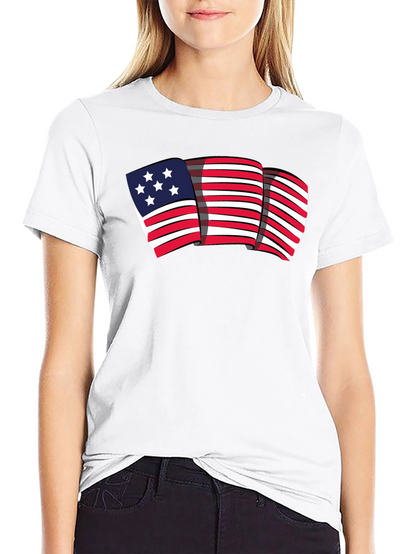 American Flag Graphic Tee - Patriotic Style