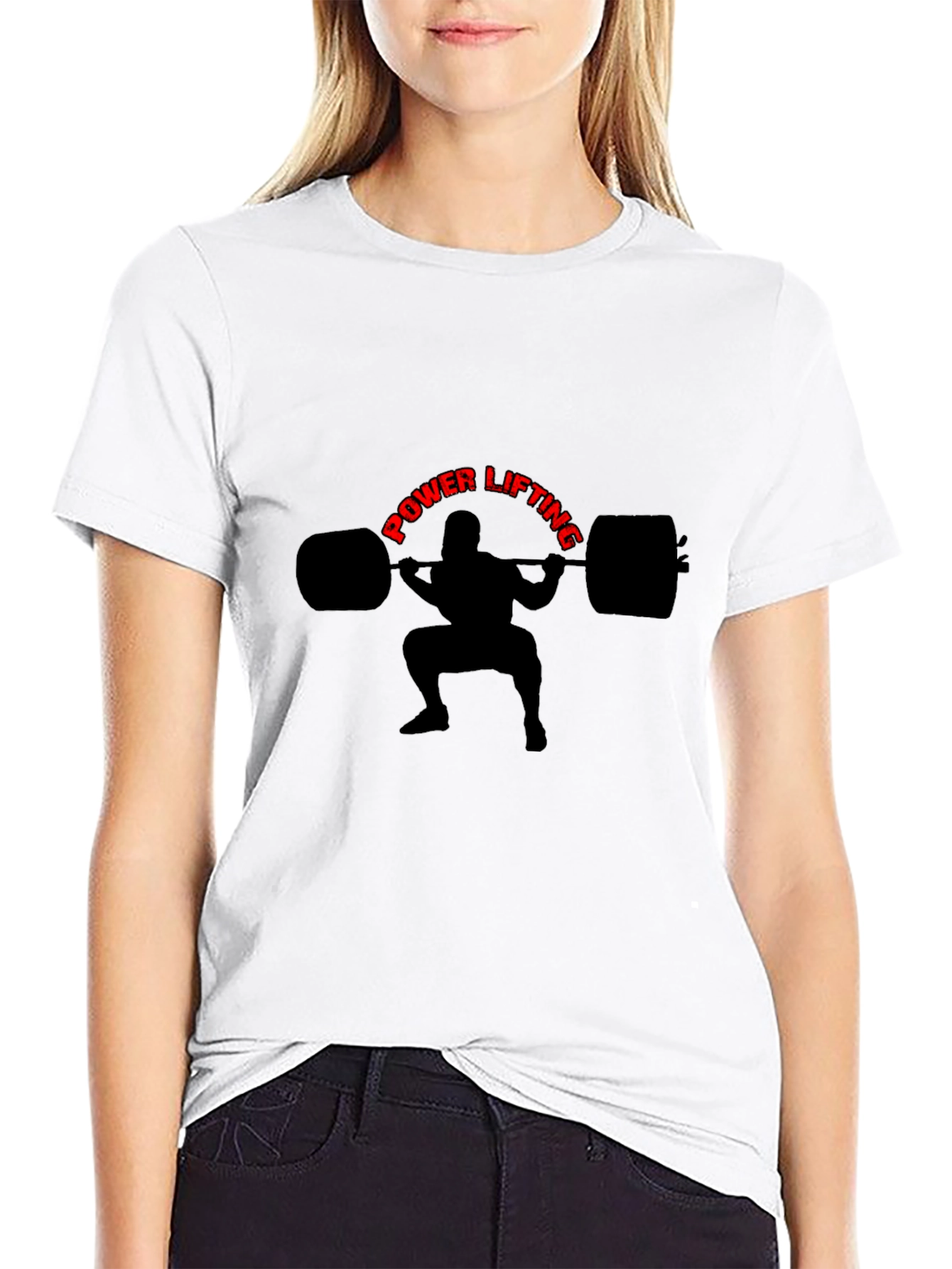 Powerlifting Graphic Tee - Black Cotton T-Shirt
