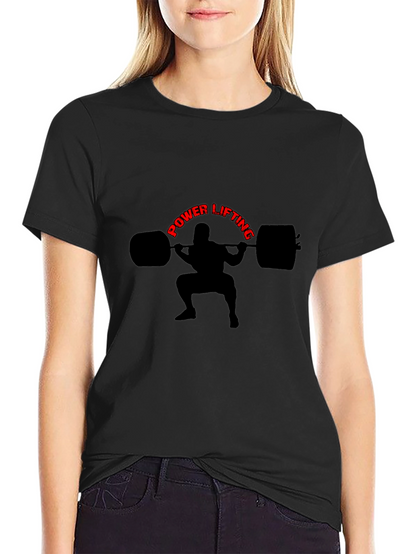 Powerlifting Graphic Tee - Black Cotton T-Shirt