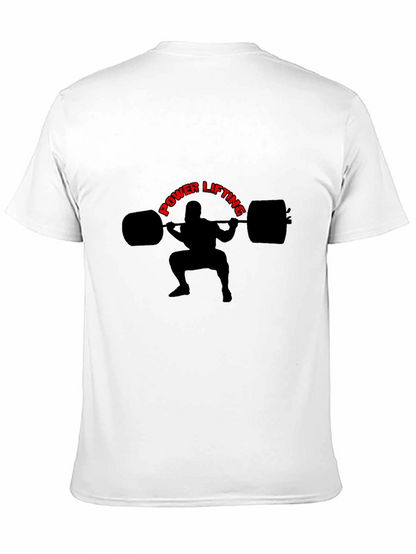 Powerlifting Graphic Tee - Black Cotton T-Shirt