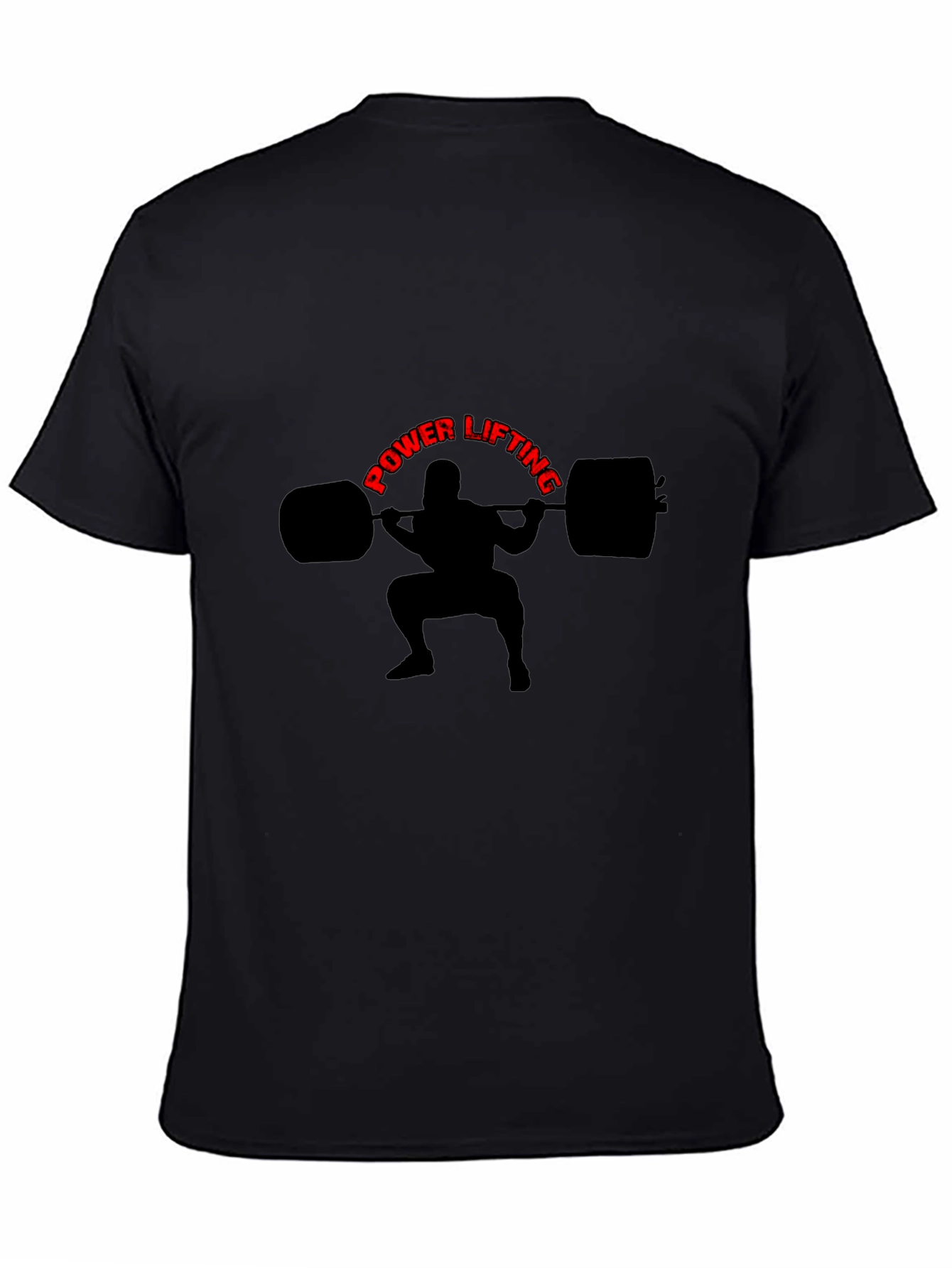 Powerlifting Graphic Tee - Black Cotton T-Shirt