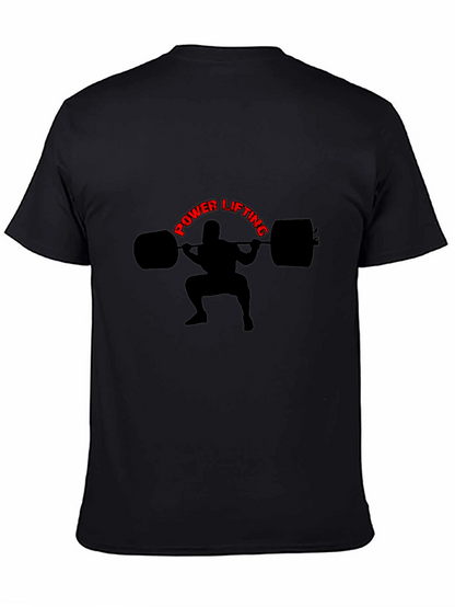 Powerlifting Graphic Tee - Black Cotton T-Shirt