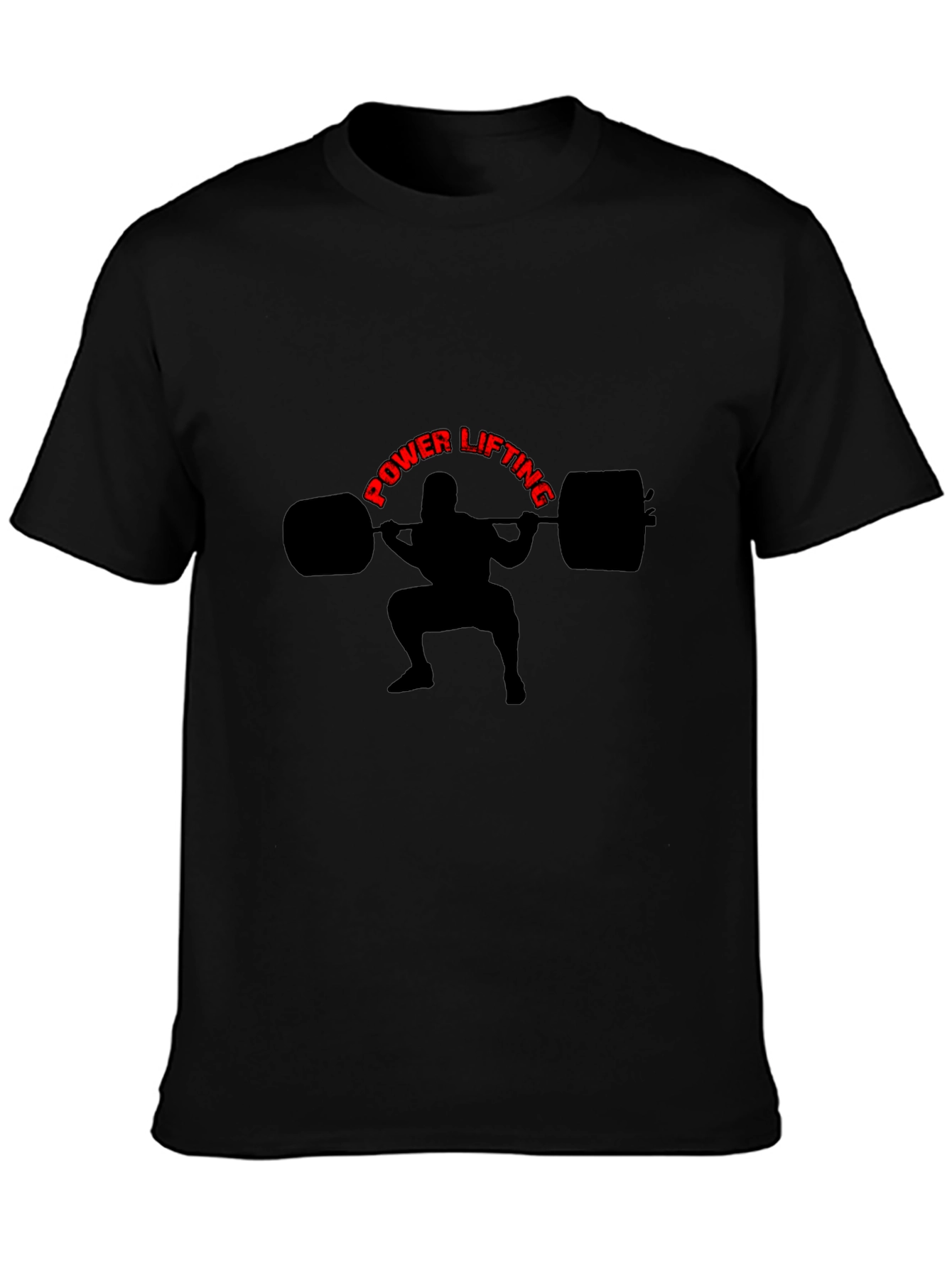 Powerlifting Graphic Tee - Black Cotton T-Shirt