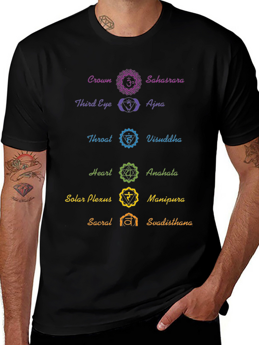 Chakra Symbol T-Shirt - Spiritual Yoga Meditation Tee