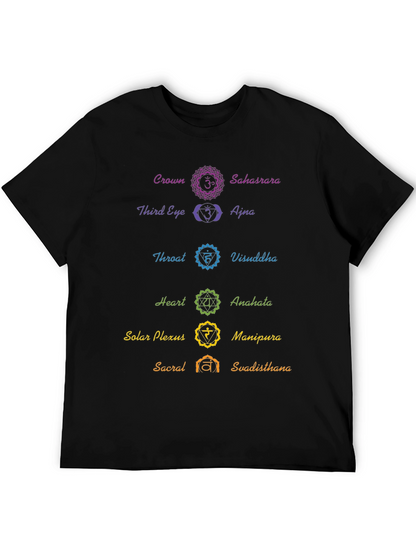 Chakra Symbol T-Shirt - Spiritual Yoga Meditation Tee