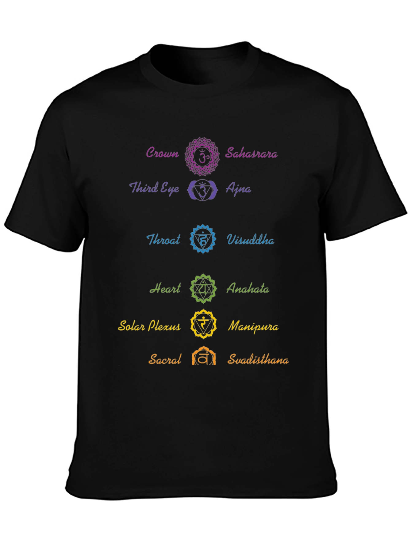 Chakra Symbol T-Shirt - Spiritual Yoga Meditation Tee