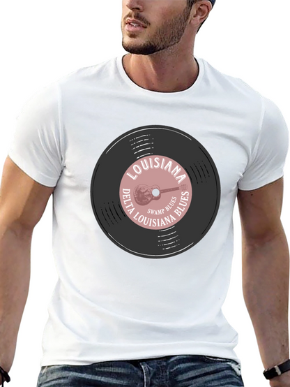 Louisiana Delta Blues Record Graphic T-Shirt