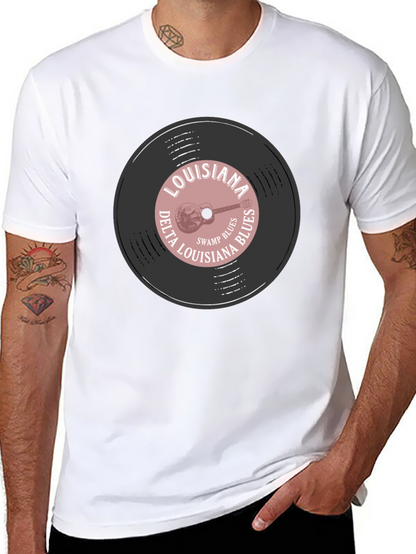 Louisiana Delta Blues Record Graphic T-Shirt