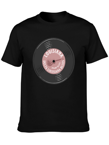 Louisiana Delta Blues Record Graphic T-Shirt