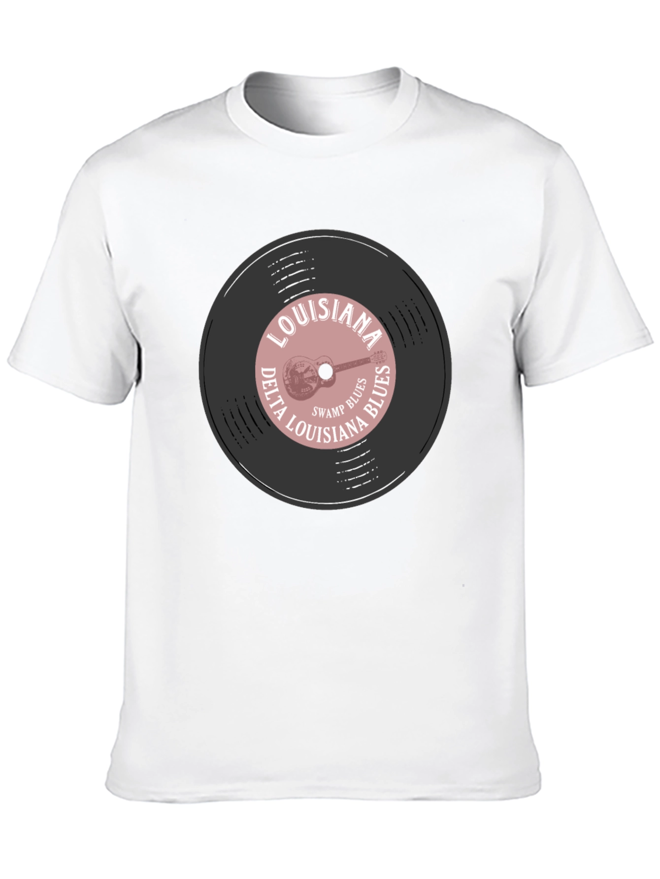 Louisiana Delta Blues Record Graphic T-Shirt