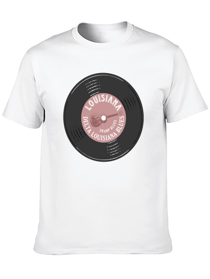 Louisiana Delta Blues Record Graphic T-Shirt