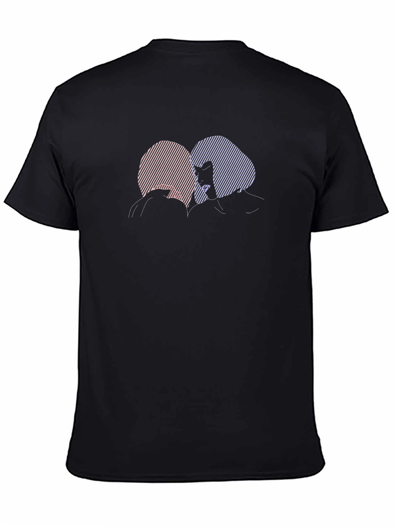 Silhouette Couple Graphic Black Tee