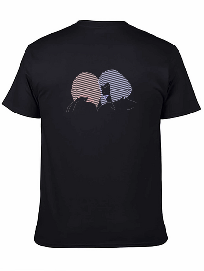 Silhouette Couple Graphic Black Tee